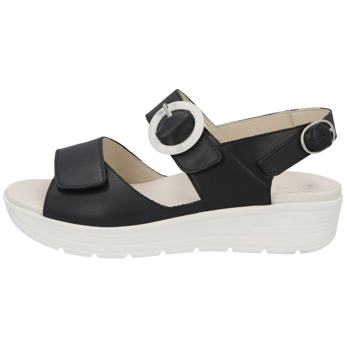 Solidus Sandalette 48022 Greta - Weite G in Schwarz