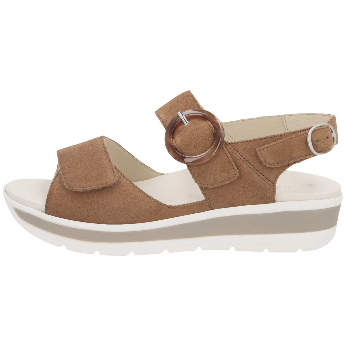Solidus Sandalette 48022 Greta VELOUR toffee in Braun