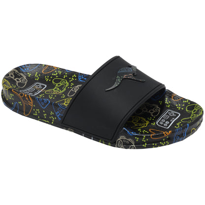 KangaROOS Badeschuh 10155 K Slide Print in Schwarz