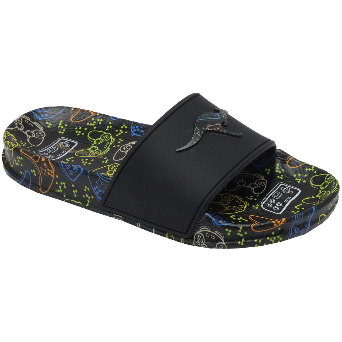 KangaROOS Badeschuh 10155 K Slide Print in Schwarz