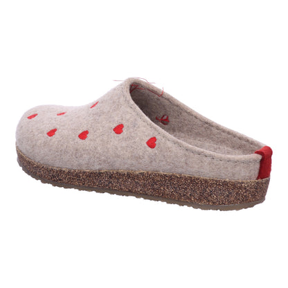 Haflinger Hauschhuh 741031 Grizzly Cuoricini in Beige