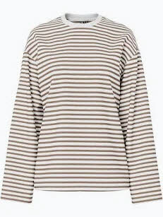 Pieces  17146655 T-Shirt langarm in beige-schlamm