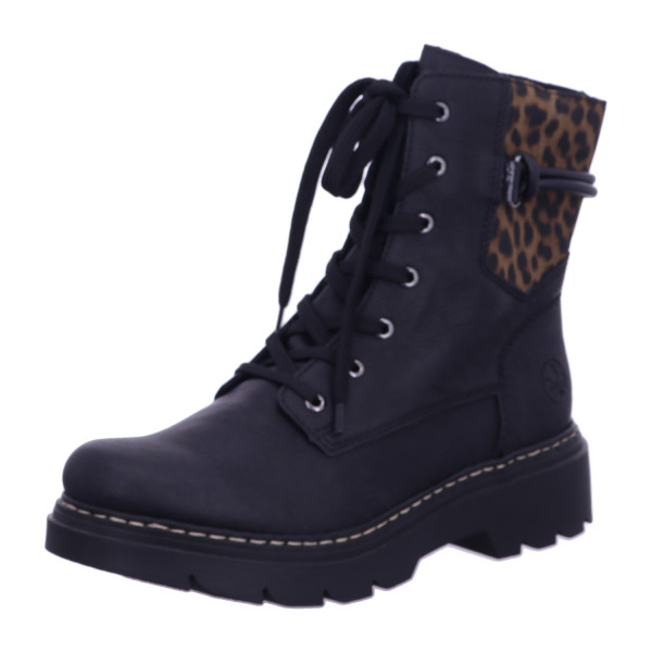 Rieker 76724-00 HWK Damen Stiefel schwarz/braun/schwar - Bild 1