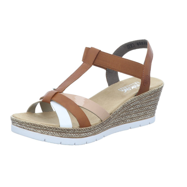 Rieker 64270-60 FSK Damen Sandalen beige/beige-gold - Bild 1