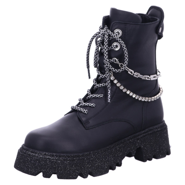 Mustang 8995501 921 Damen Schnuer-Booty schwarz/silber - Bild 1
