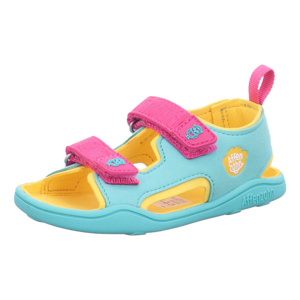 Affenzahn 00392 30003 Sandale Vegan Airy Eule Türkis, Pink - Bild 1