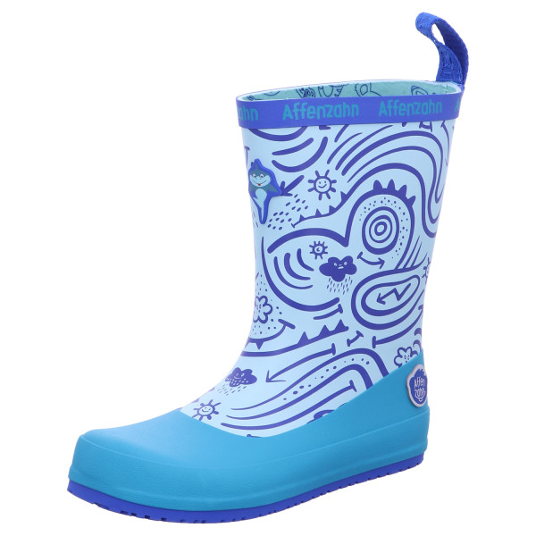 Affenzahn 01638-30228 Gummistiefel Vegan Plashy Hai Blau - Bild 1