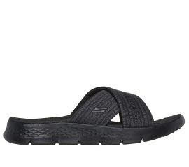 Skechers 141420 BKGY GO WALK FLEX SANDAL - IMPRESSED Schwarz - Bild 1